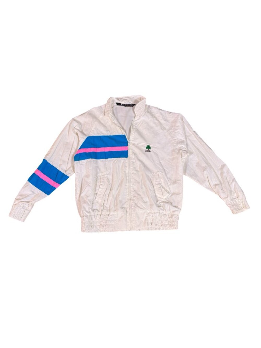 Vintage 1990s Duckster White Nylon Jacket Made in USA
